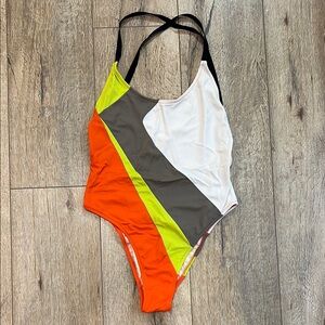 MILLY Amalfi colorblock One-Piece Swimsuit